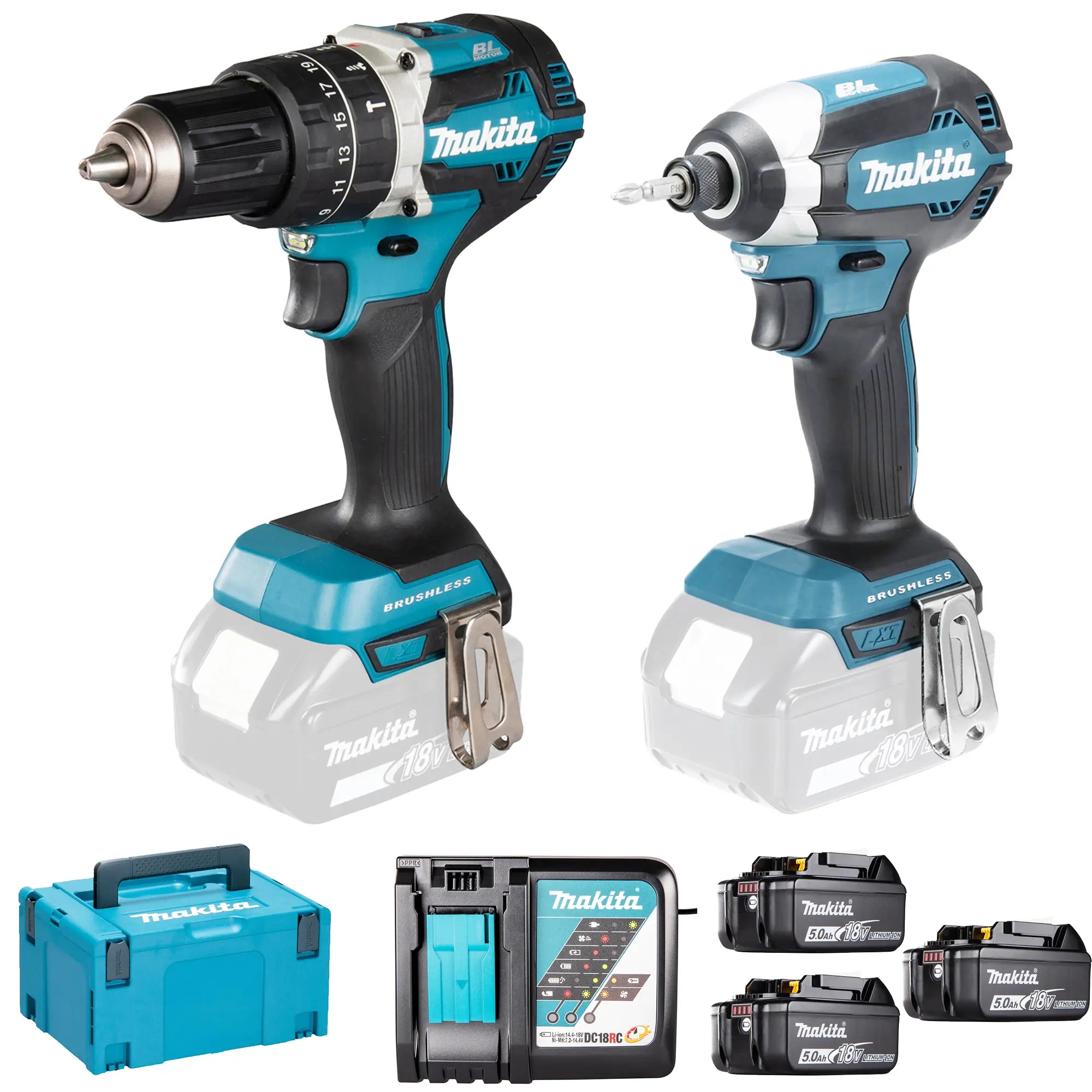 Set Elettroutensili Makita DLX2180TJ1 18V 5Ah