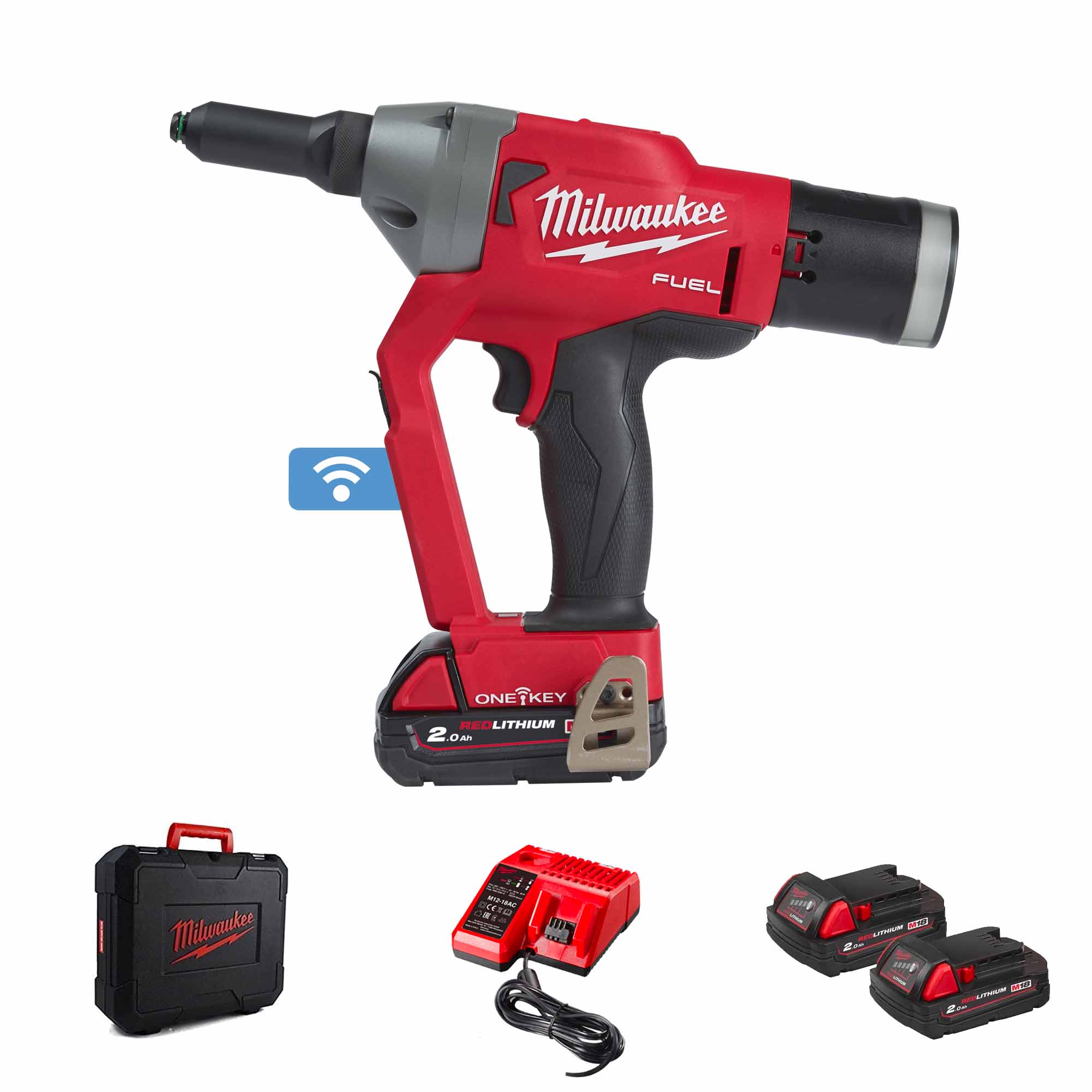 Rivettatrice Milwaukee M18 ONEFPRT-202X 18V 2Ah