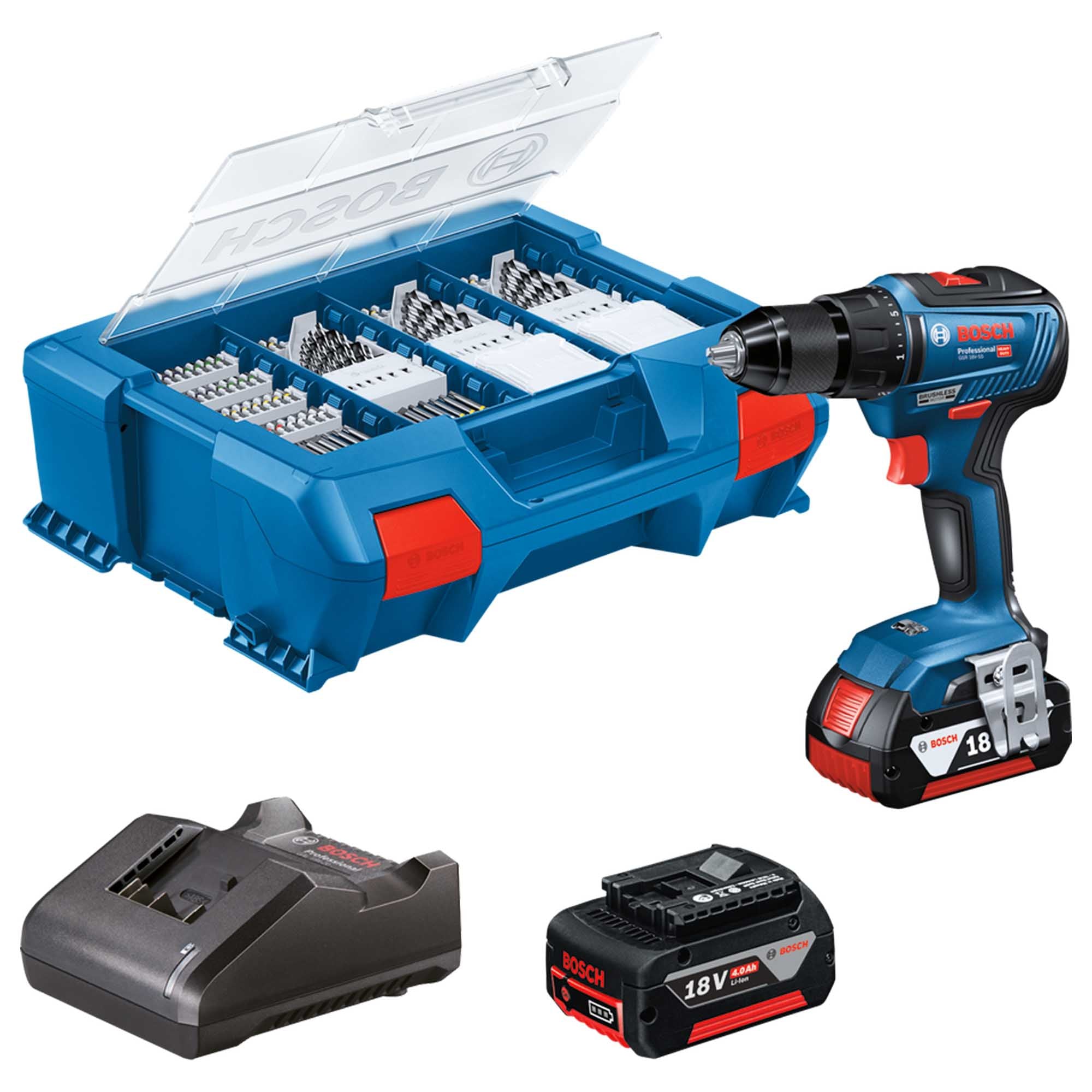 Trapano Avvitatore Bosch GSR 18V-55 18V 4AH