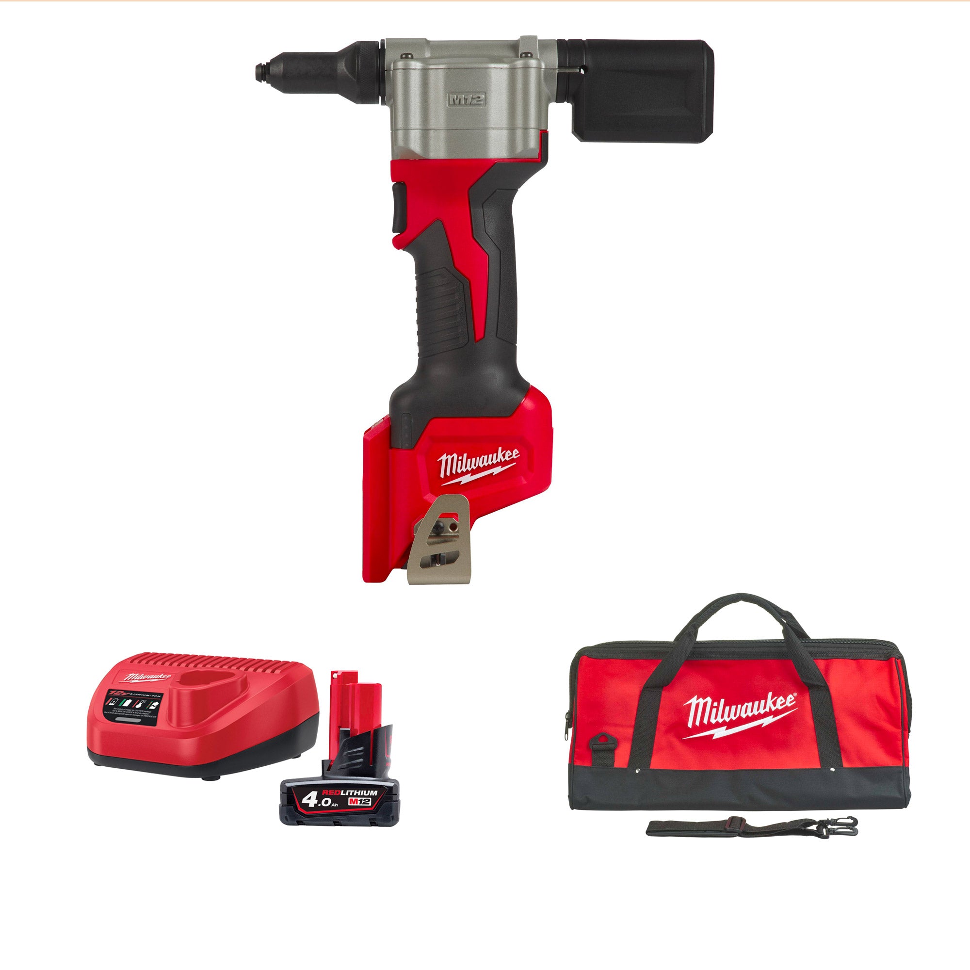 Rivettatrice Compatta Milwaukee M12 BPRT-401 12V 4Ah