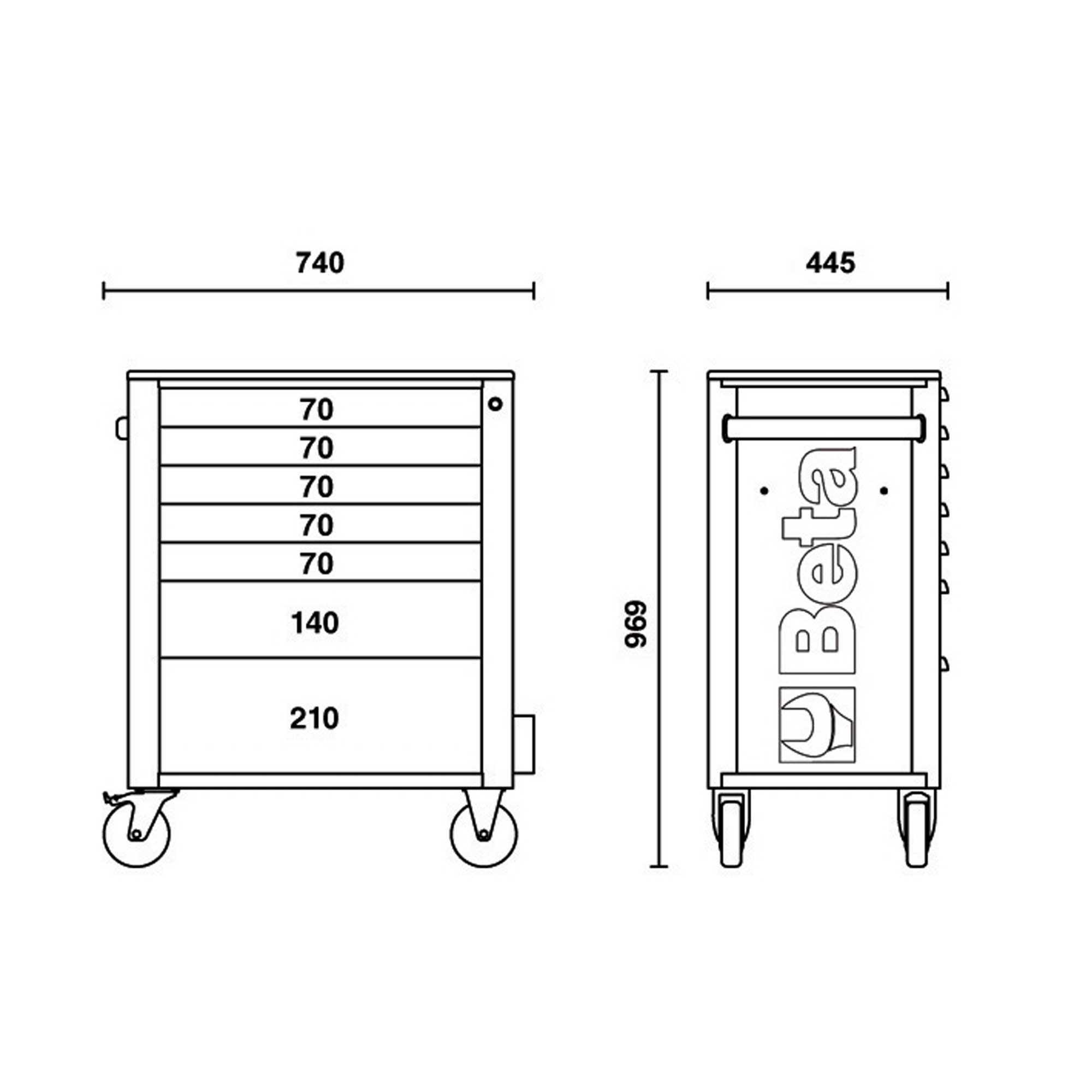 Cassettiera Porta utensili Beta RSC24/7